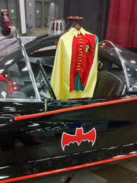 Robin costume and Batmobile